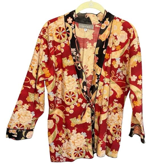 Dinah Lee Art to Wear Vintage Floral Kimono Size XL - Picture 1 of 5